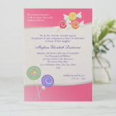 Candy 16 . Geburtstag Birthday Watermelon Dark Pin Einladung (Stehend Vorderseite)