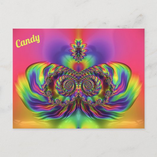 CANDY ~ 3D-Entwurfsmuster ~ Mehrfarben Postkarte (Vorderseite)