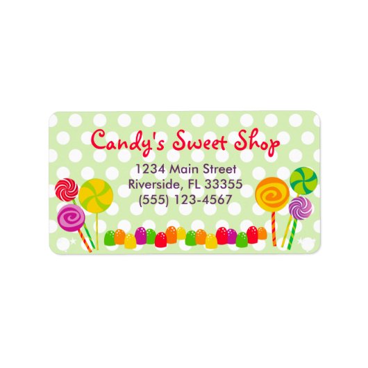 Candy Address Label Adressaufkleber (Vorne)