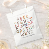 Candy Alphabet | Candy Bar Favor Bag Geschenktütchen (Ausgeschnitten)
