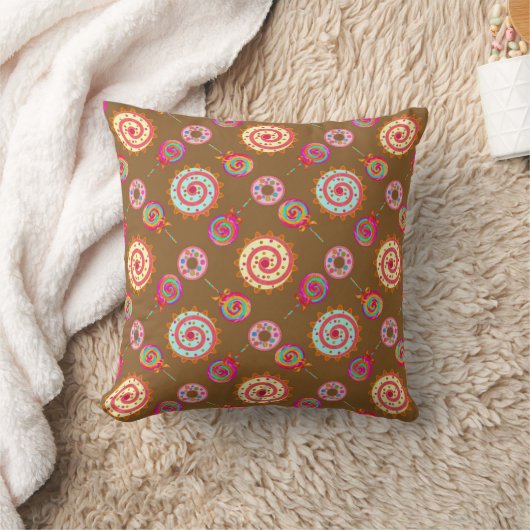 Candy and Cakes Brown Kissen (Decke)