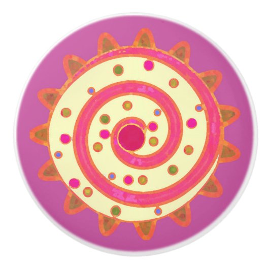 Candy and Cakes Pink Keramikknauf (Vorderseite)