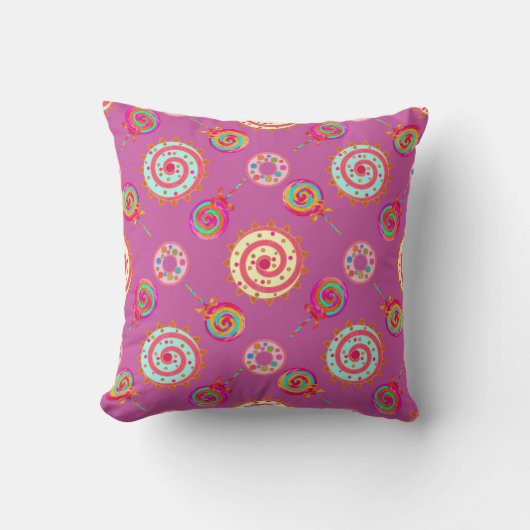 Candy and Cakes Pink Kissen (Vorderseite)