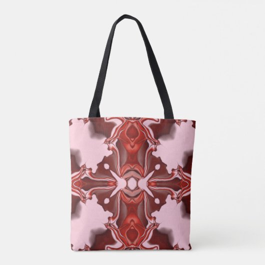 Candy and Currant Red Kaleidoscope Pattern #4 Tasche (Rückseite)