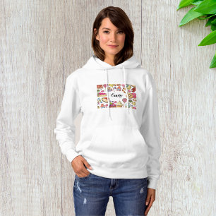 Candy and Dessert Doodles Sweet Leckereien Muster Hoodie