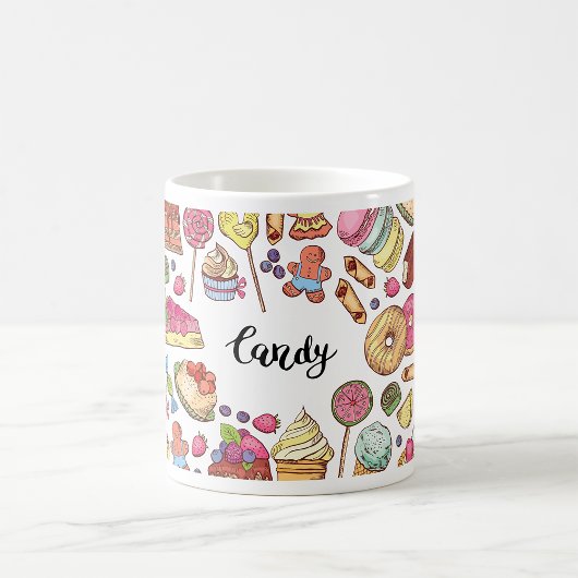 Candy and Dessert Doodles Sweet Leckereien Muster Kaffeetasse