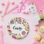 Candy and Dessert Doodles Sweet Leckereien Muster Pappteller (Party)