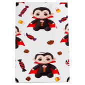 Candy and Dracula zu Halloween-Geschenk Mittlere Geschenktüte (Vorderseite)