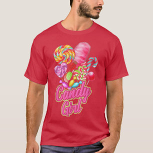 Candy and Girl Niedlich Sweet Cotton Candy Leckere T-Shirt