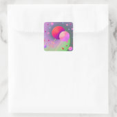 Candy and Lollipops Quadratischer Aufkleber (Tasche)