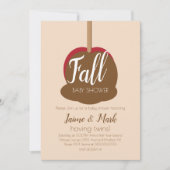 Candy Apple Carmel Fall Baby Shower Einladung (Vorderseite)
