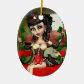 Candy Apple Love Gothic Lolita Oval Ornament (Vorne)