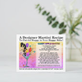 Candy Apple Martini Rezept Karte Postkarte (Stehend Vorderseite)