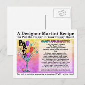 Candy Apple Martini Rezept Karte Postkarte (Vorne/Hinten)