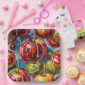 Candy Apple Paper Plate Pappteller (Party)