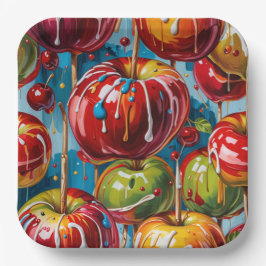 Candy Apple Paper Plate Pappteller
