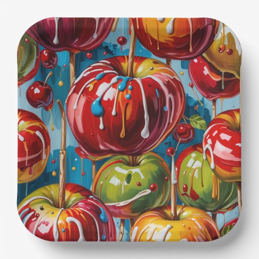 Candy Apple Paper Plate Pappteller (Vorderseite)