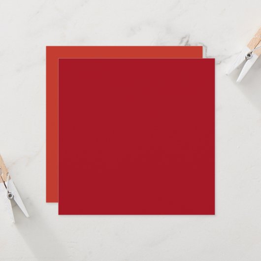 Candy Apple Red Herbst Saison solide Farbe Karte (Vorderseite/Rückseite Beispiel)