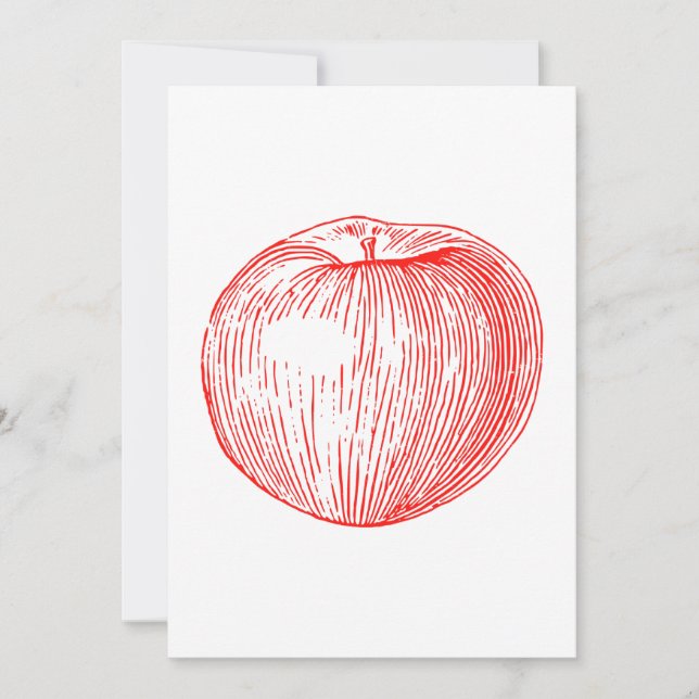 Candy Apple Red Letterpress Apple (Vorderseite)