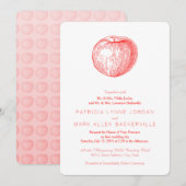 Candy Apple Red Letterpress Apple Einladung (Vorne/Hinten)