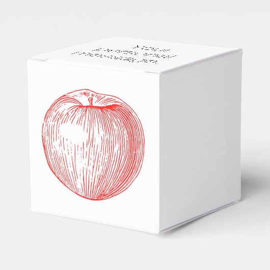 Candy Apple Red Letterpress Apple Geschenkschachtel (Vorderseite)