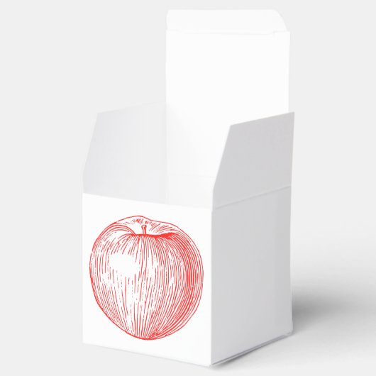 Candy Apple Red Letterpress Apple Geschenkschachtel (Geöffnet)