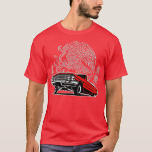 Candy Apple Red Lowrider 64 OG Mexican Eagle Cholo T-Shirt