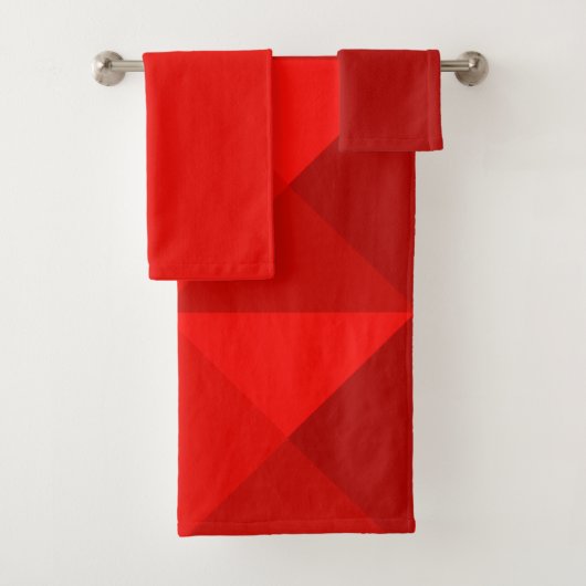 Candy Apple Red Pyramids Badetuch Set (Insitu)
