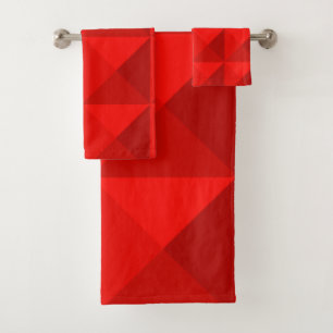Candy Apple Red Pyramids Badhandtuch Set