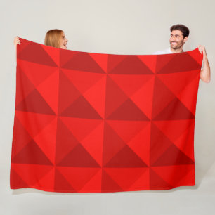 Candy Apple Red Pyramids Fleecedecke