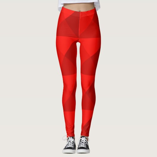 Candy Apple Red Pyramids Leggings (Vorderseite)