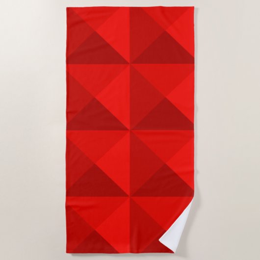 Candy Apple Red Pyramids Strandtuch (Vorderseite)