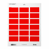 Candy Apple Red Solid Color Adressaufkleber (Vorne)