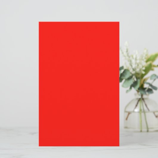 Candy Apple Red Solid Color Briefpapier (Stehend Vorderseite)