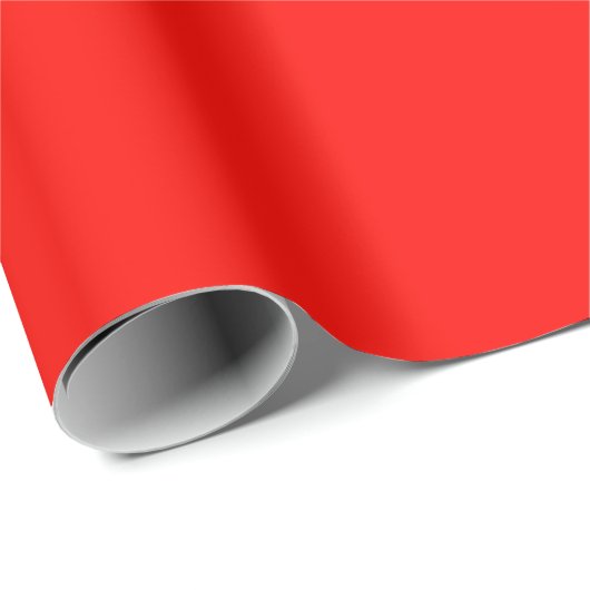 Candy Apple Red Solid Color Geschenkpapier (Rolleneckpunkt)