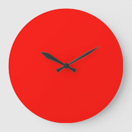 Candy Apple Red Solid Color Große Wanduhr
