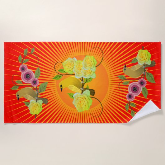 Candy Apple Sunshine & Dew Drops Strandtuch (Vorderseite)