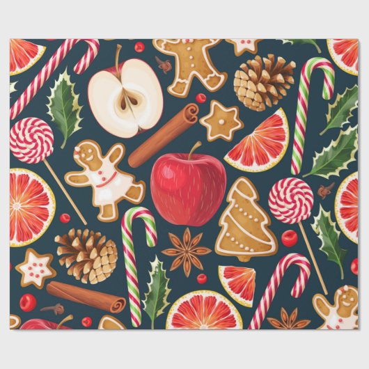 Candy Apple | Weihnachtspapier Geschenkpapier (Flach)