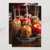 Candy Apples Einladung (Vorne/Hinten)