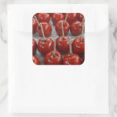Candy Apples in Fantasyland Quadratischer Aufkleber (Tasche)