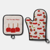 Candy Apples Ofenhandschuh & Topflappen-Set (Vorderseite)
