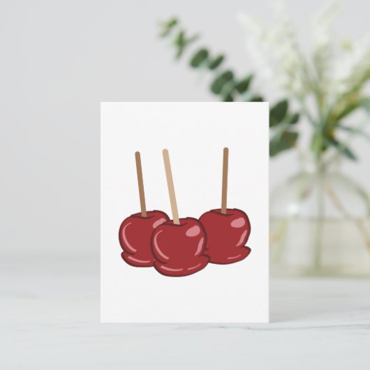 Candy Apples Postkarte (Stehend Vorderseite)