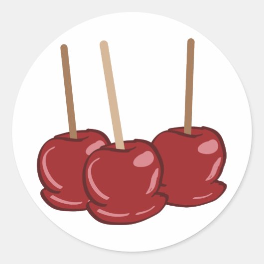Candy Apples Runder Aufkleber (Vorderseite)