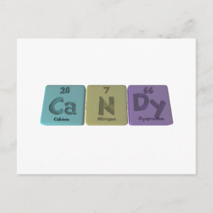 Candy as Calcium Nitrogen Dysprodium Postkarte