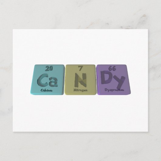 Candy as Calcium Nitrogen Dysprodium Postkarte (Vorderseite)