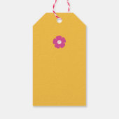 Candy bag labels for Daisy Rainbow birthday Geschenkanhänger (Rückseite)