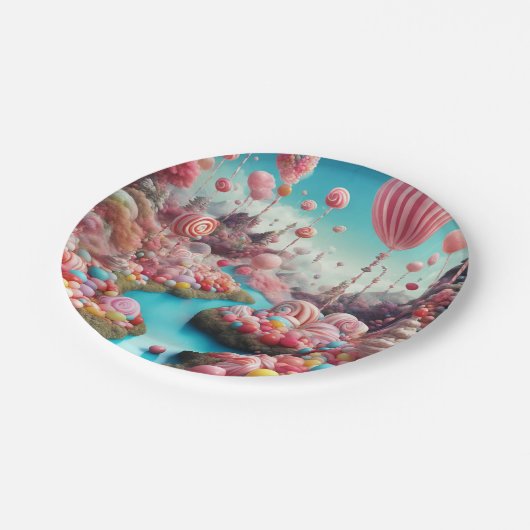 Candy Balloons Pappteller (Schrägansicht)