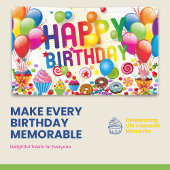 Candy & Balloons zum Geburtstag Banner