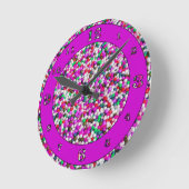 Candy Balls 2 Runde Wanduhr (Winkel)