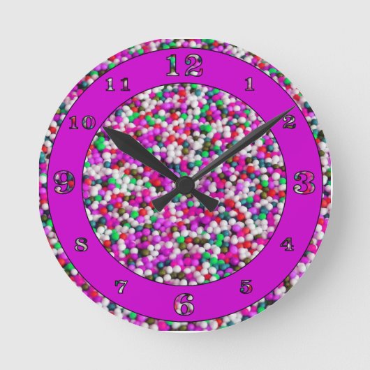 Candy Balls 2 Runde Wanduhr (Vorderseite)
